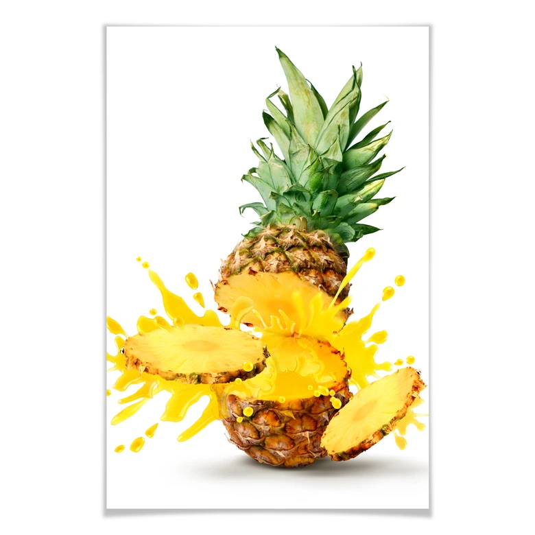 Poster Splashing Pineapple 