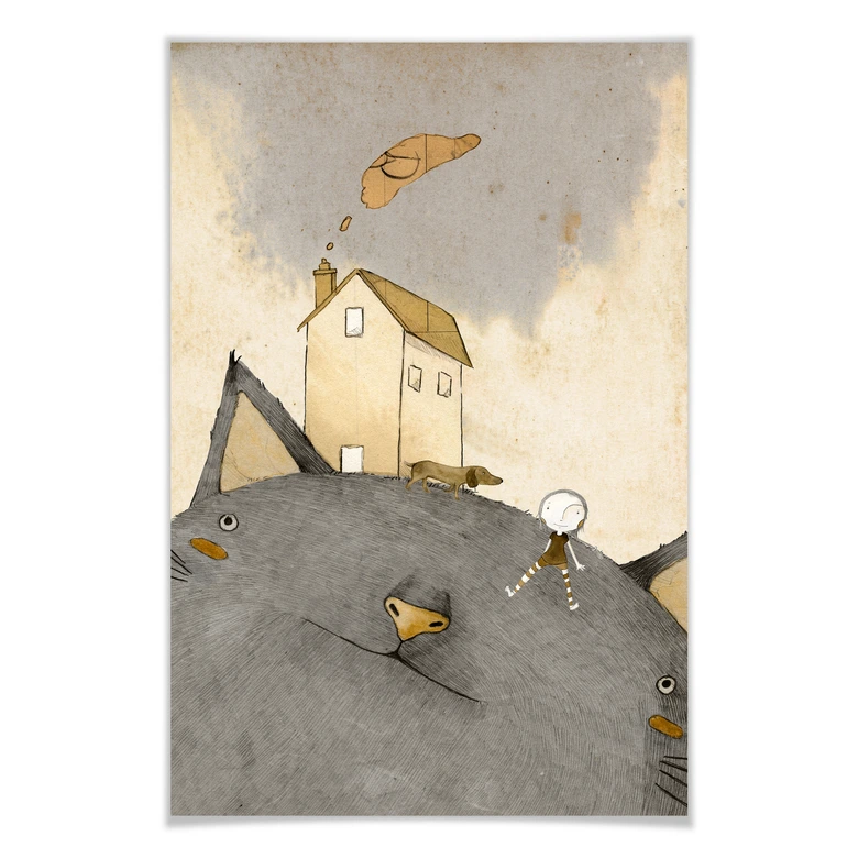 Poster Loske - Katzenhaus 