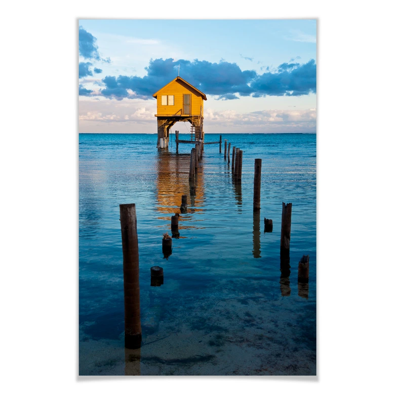 Poster Haus auf dem Meer 