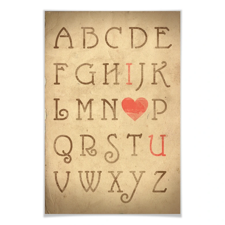 Poster Love Alphabet 