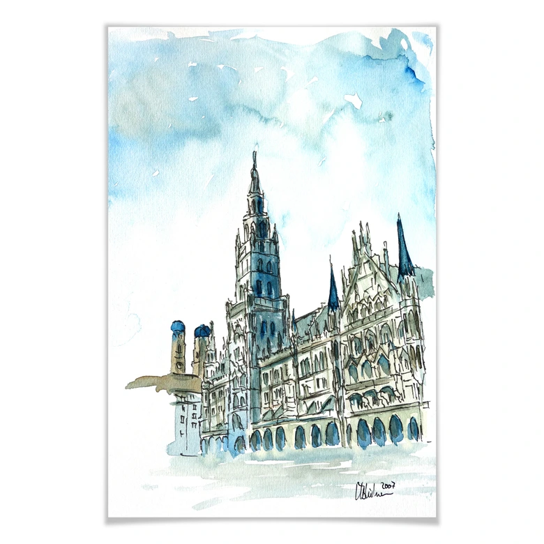 Poster Bleichner - Münchener Rathaus 