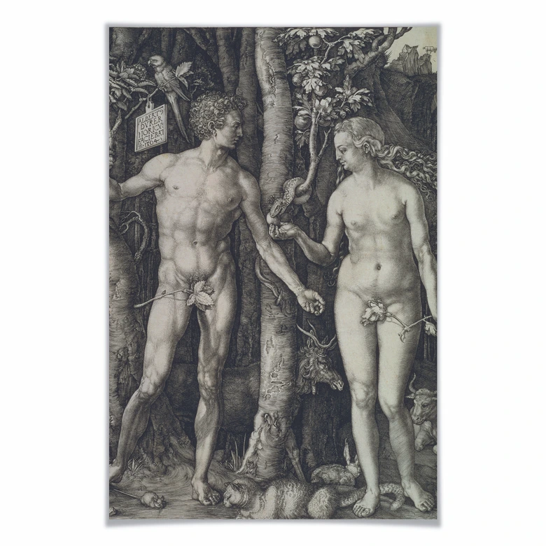 Poster Dürer - Adam und Eva 