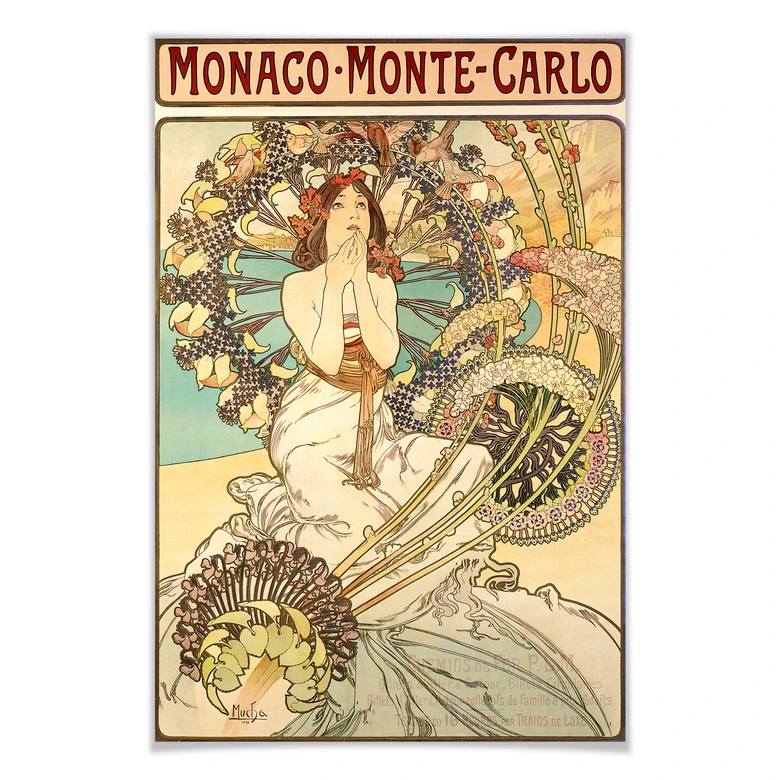 Poster Mucha - Plakat für die Eisenbahngesellschaft 
