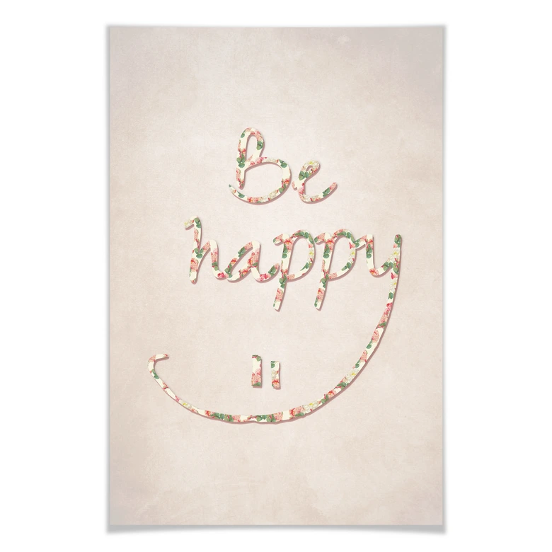 Poster Be happy 