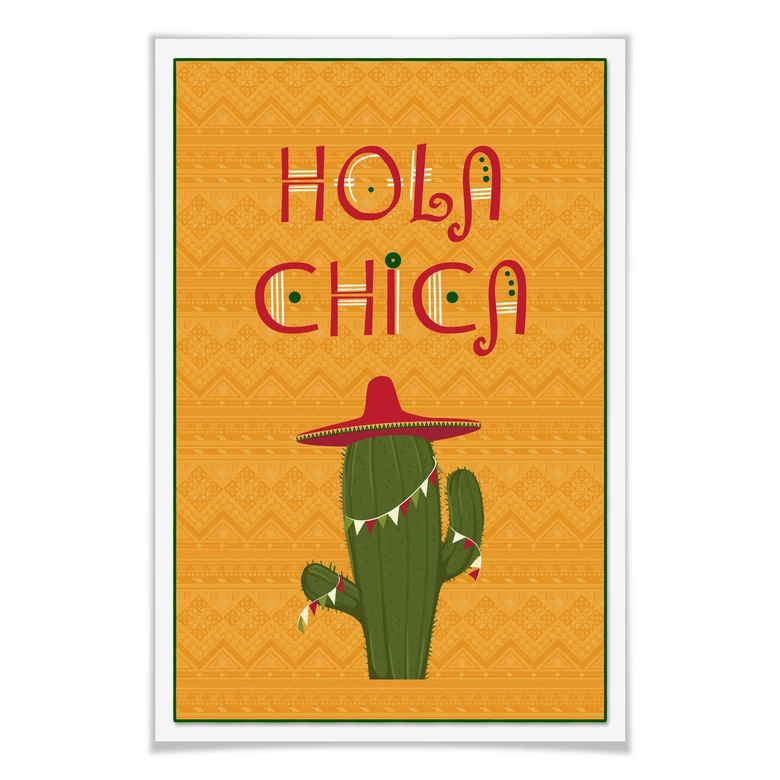Poster Hola Chica 