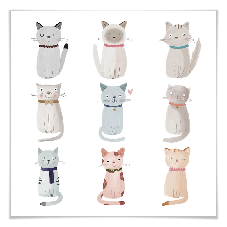 Poster Loske – Cat Family 
