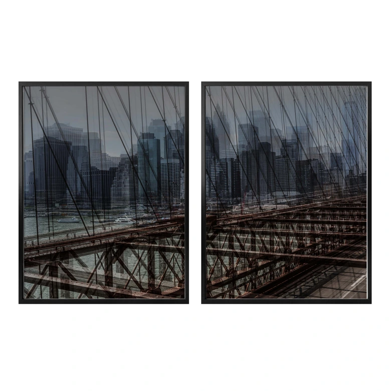 Poster Massimo - New York City (2-teilig) inkl. Bilderrahmen 