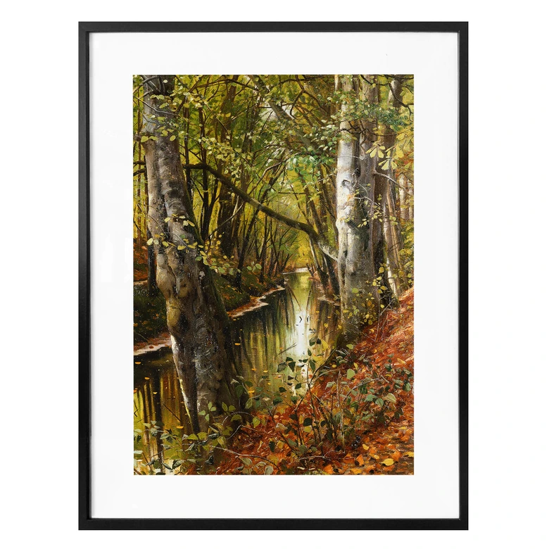 Poster Moensted - Ein Waldbach 