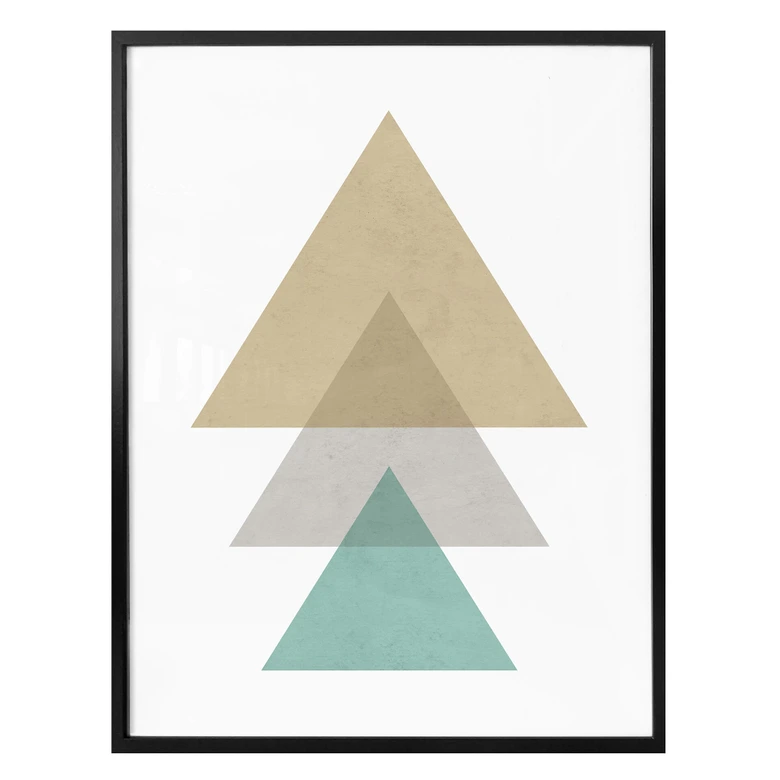 Poster Nouveauprints - Triangles aqua 