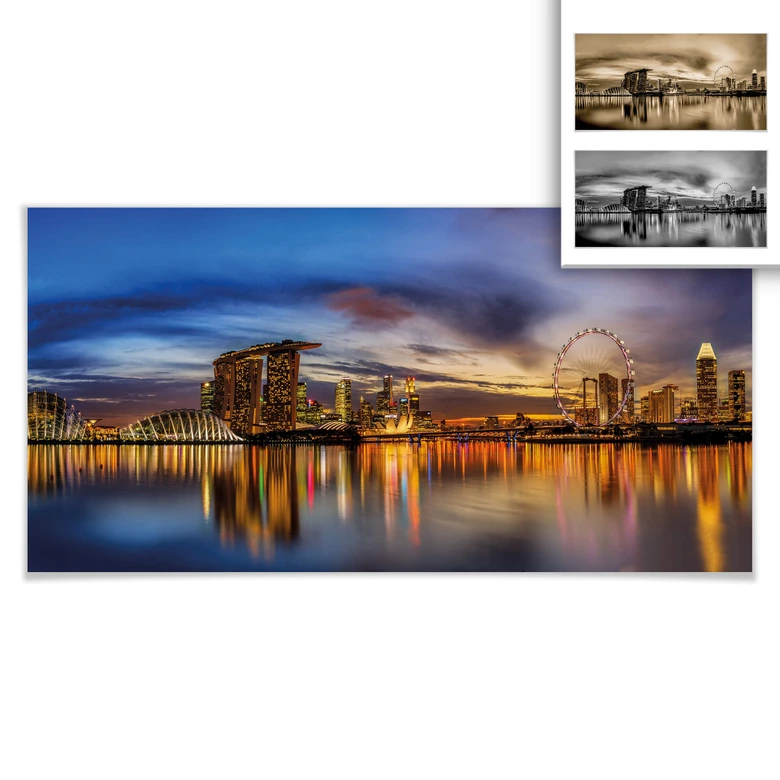 Poster - Xie - Lights in Singapore - Panorama 