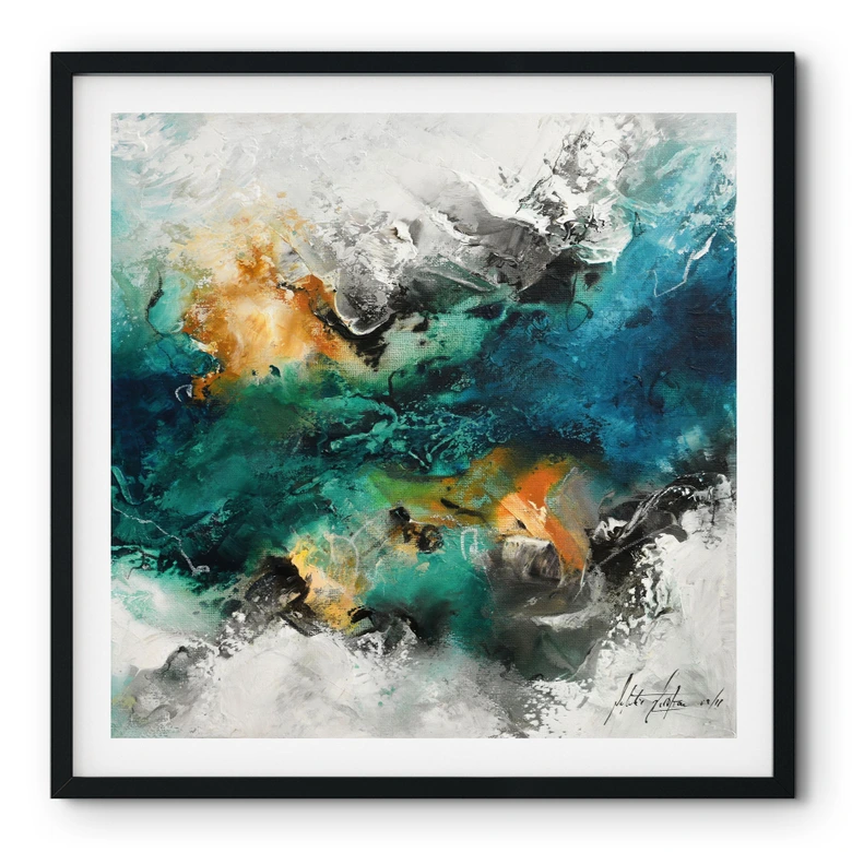 Poster Farbnebel abstrakt - Fedrau 