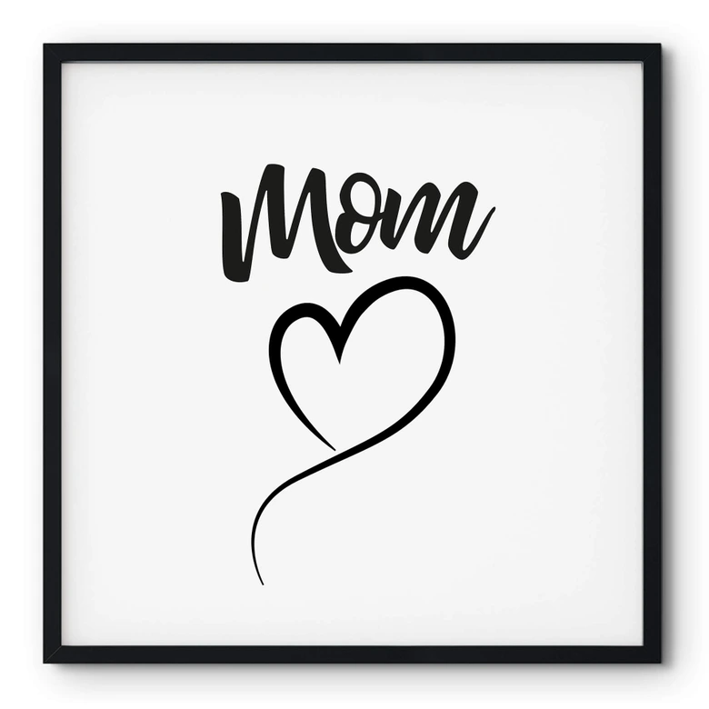 Poster Mom Herz - Quadratisch 