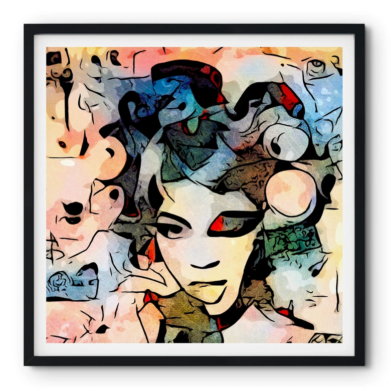Poster Zamart - Hommage an Miro - Der Anruf - Quadratisch 