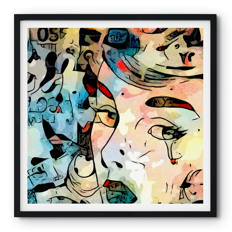 Poster Zamart - Hommage an Miro - Die Träne - Quadratisch 