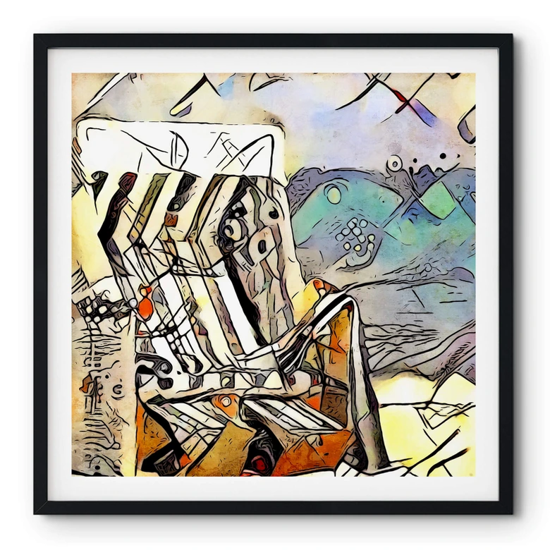 Poster Zamart - Kandinsky trifft Warnemünde - Quadratisch 