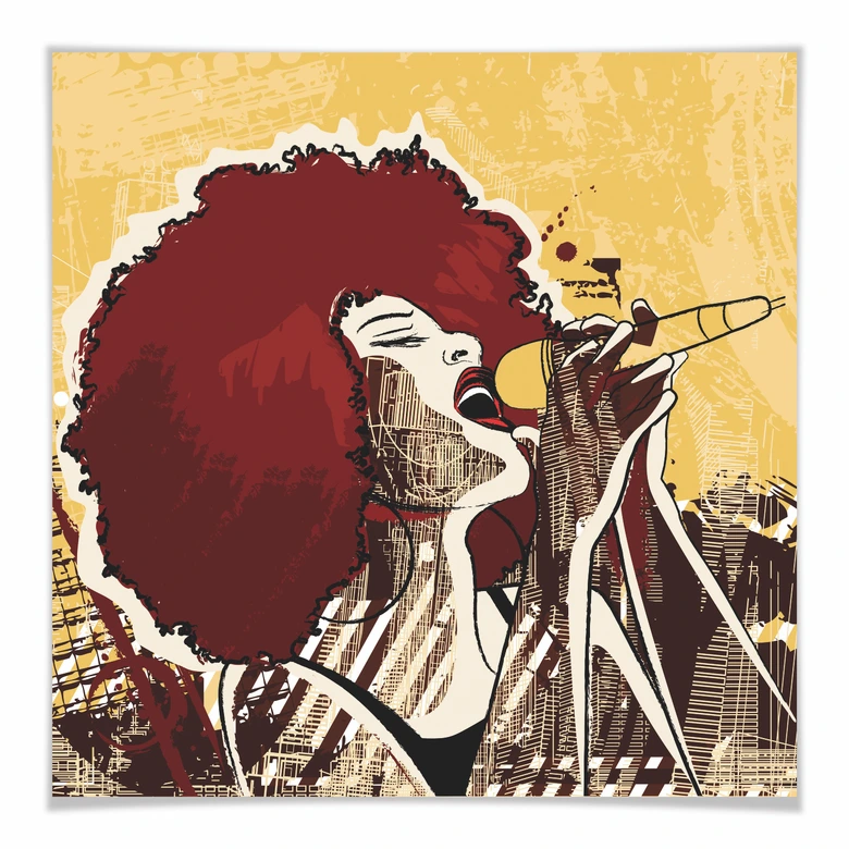 Poster Black Singer 