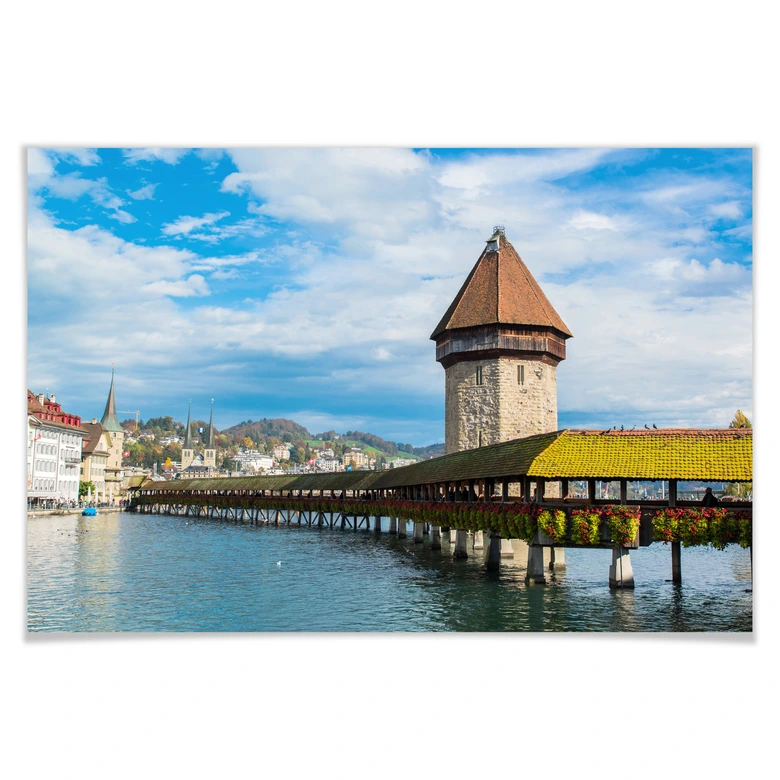 Poster Holzbrücke in Luzern 