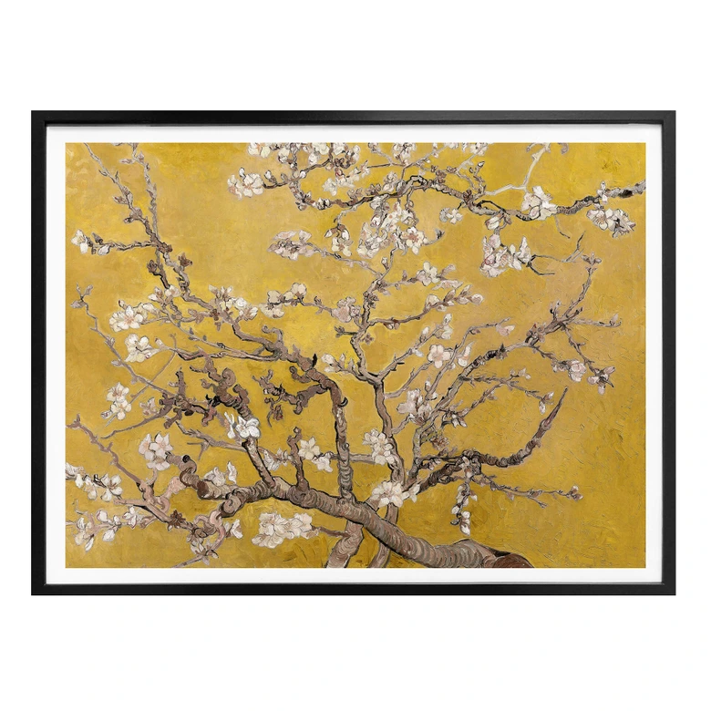 Poster van Gogh - Mandelblüte Ocker 
