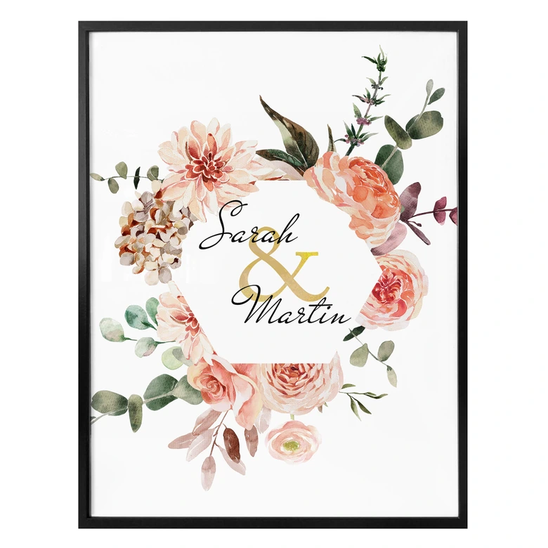 Personalisiertes Poster Blumenkranz 