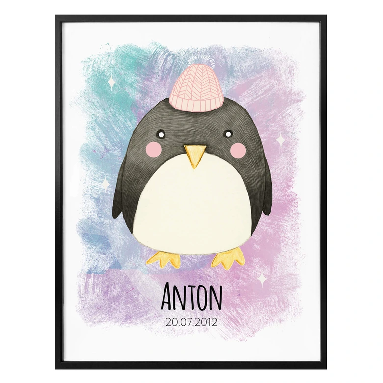 Personalisiertes Poster Loske -  Pinguin 