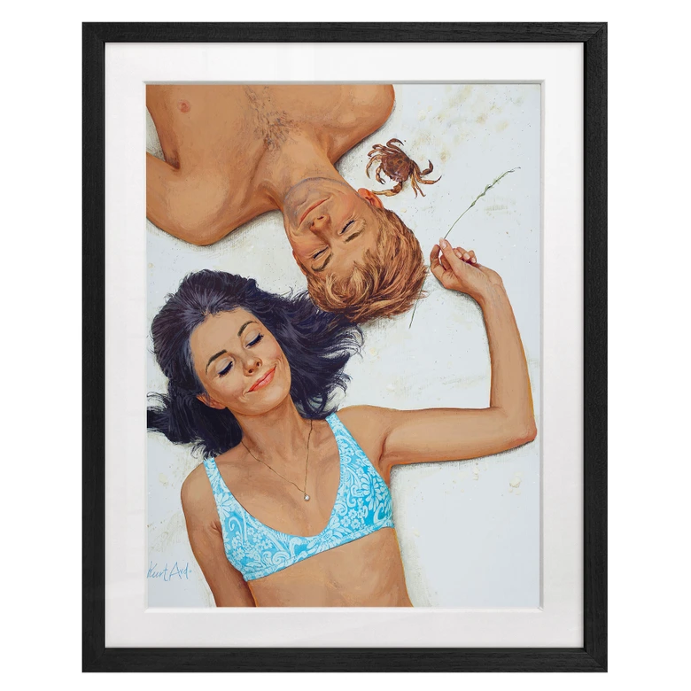 Fine Art Poster mit Passepartout - Eine kitzlige Angelegenheit (1970) - Kurt Ard 