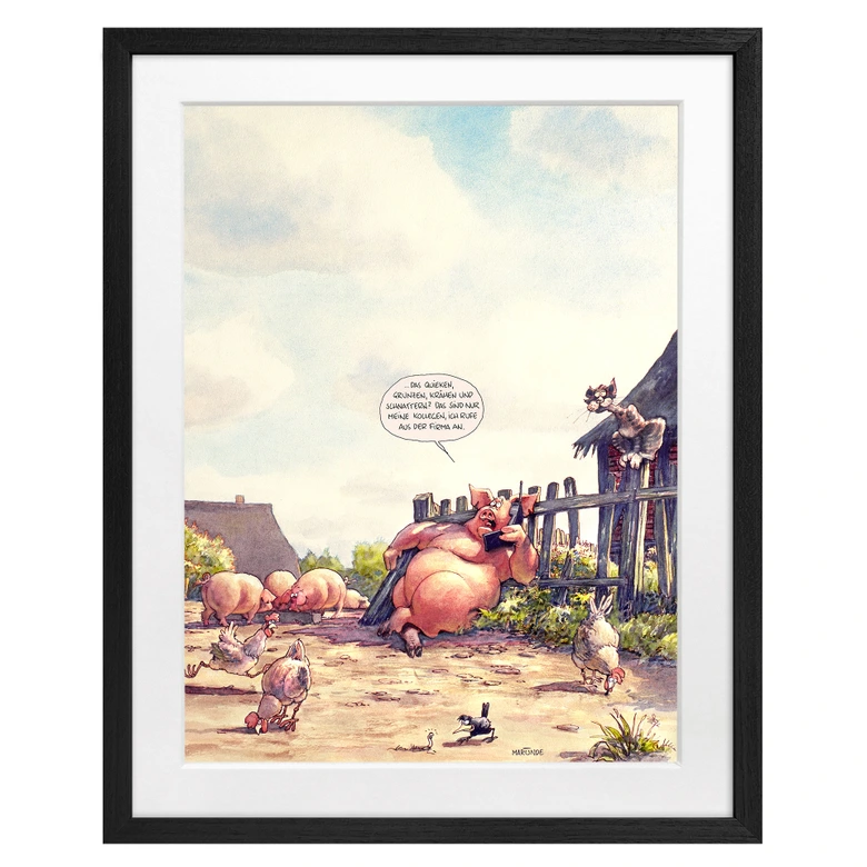 Fine Art Poster mit Passepartout - Marunde - Unter Kollegen (1994) 