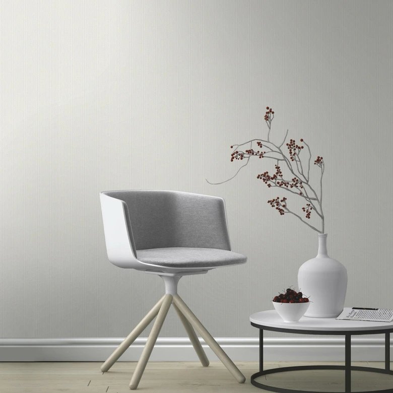 Almindeligt tapet, tekstureret non-woven tapet Bauhaus hvid  