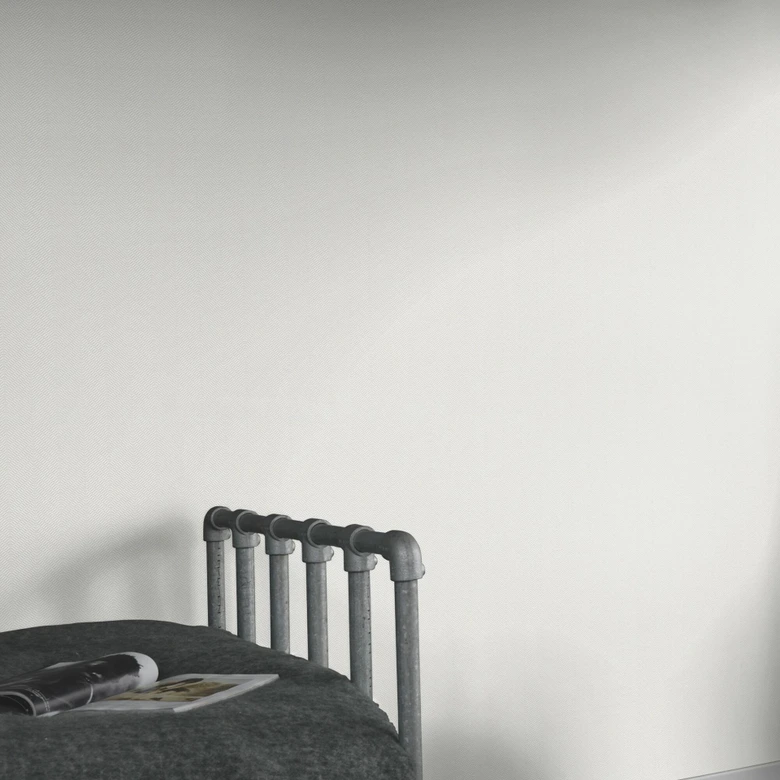 Unitapete, Mustertapete mit Struktur Bauhaus weiß 