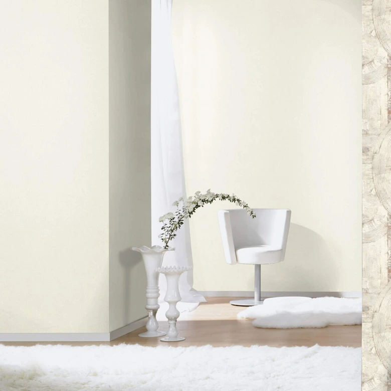 Rasch Vliestapete, Unitapete Composition offwhite 