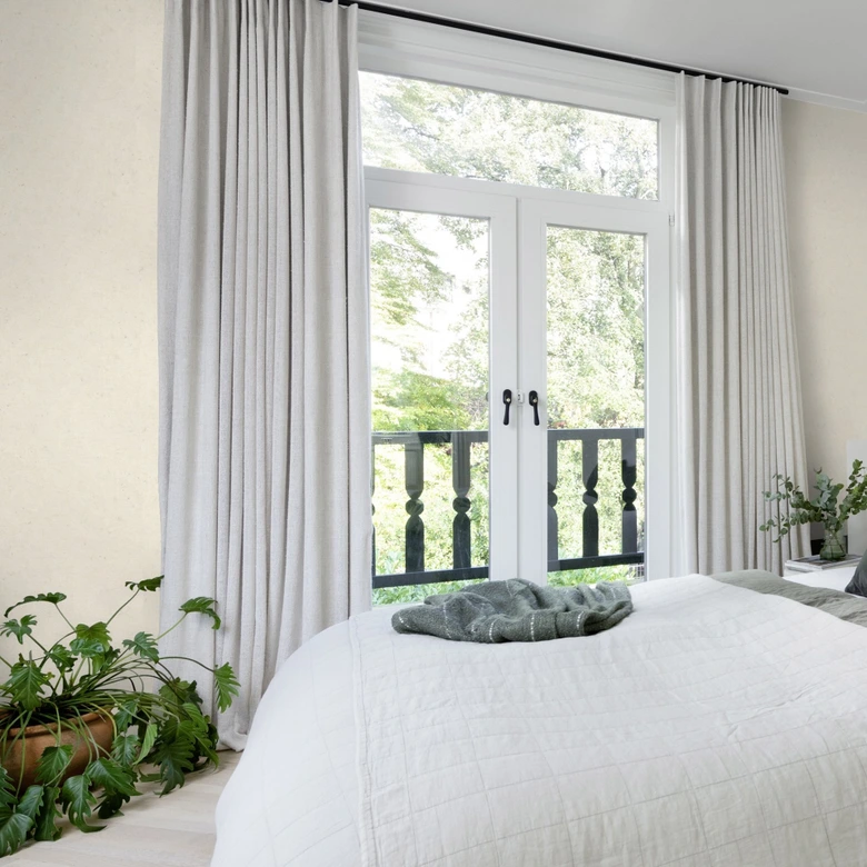 Eenheidsbehang, monochroom vliesbehang Factory V wit 