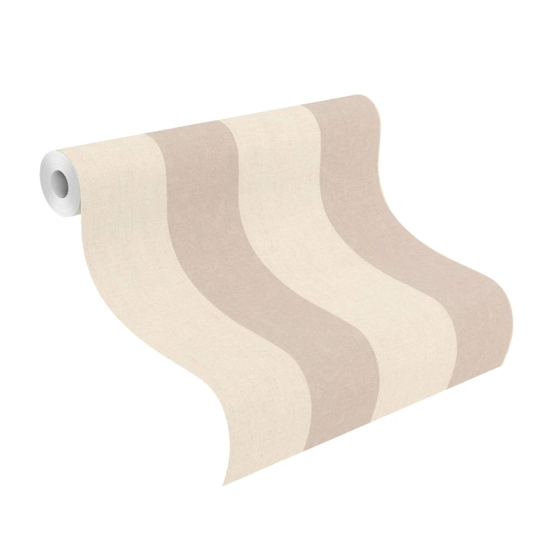 Rasch Papier peint intissé à motifs Florentine III marron clair lin 