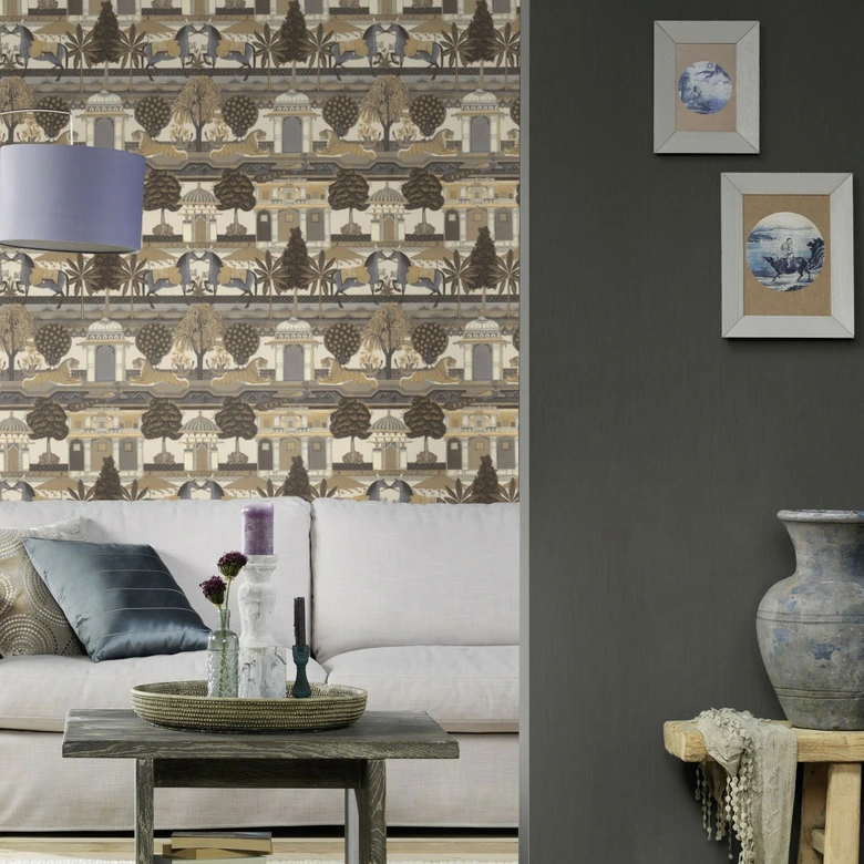 Rasch Vliestapete, Mustertapete Indian Style hellbeige 