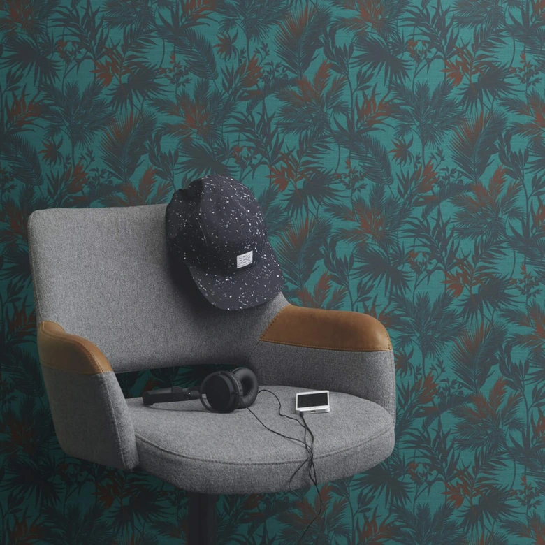 Rasch Kalahari Papier peint intissé à motif turquoise 