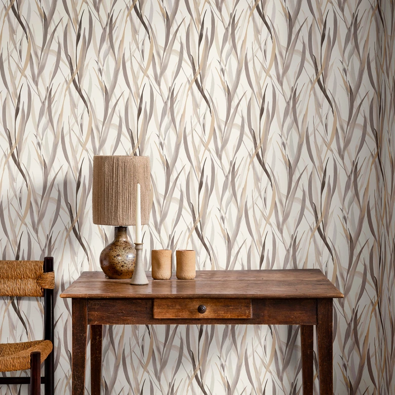 Pflanzentapete, Vliestapete Paraiso beige 