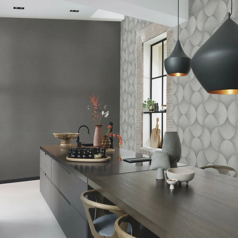 Unitapete, Vliestapete Sky Lounge grau 