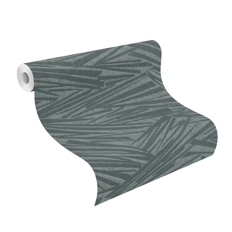 Streifentapete, Vliestapete Sky Lounge grün metallic 10,00x1,06 m 