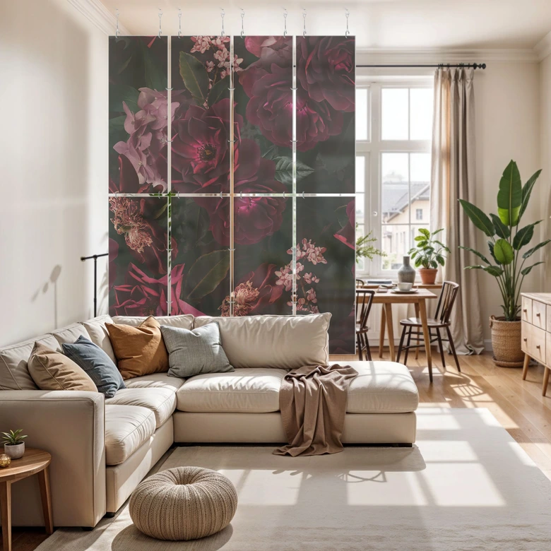 Rumsavdelare, skärm, hängande avskärmning Fleur de Paris - UN Designs 