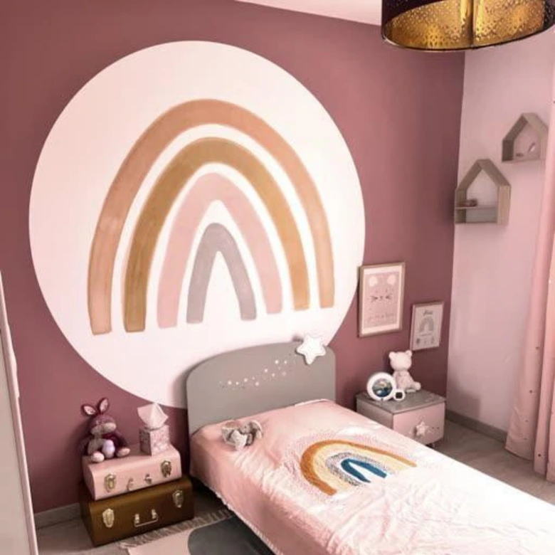 Fototapete Nouveauprints - Bunter Regenbogen - Rund - Selbstklebend/Vlies 