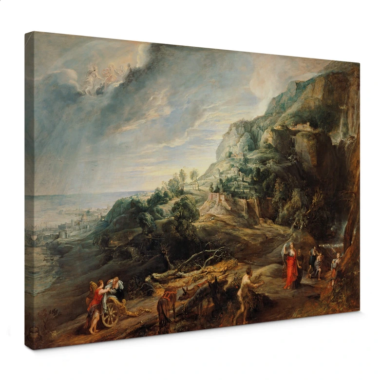 Leinwandbild Rubens - Odysseus auf der Insel Feaci 