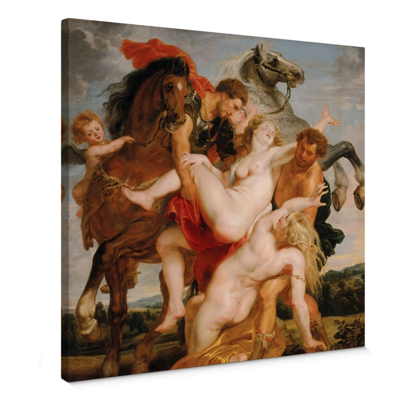 Leinwandbild Rubens - Raub der Töchter des Leukippos 
