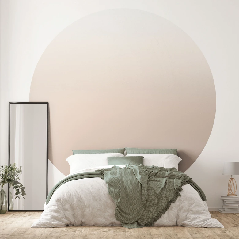 Ombre - Cappuccino - Fototapeta okrągła - tapeta flizelinowa/tapeta flizelinowa samoprzylepna 