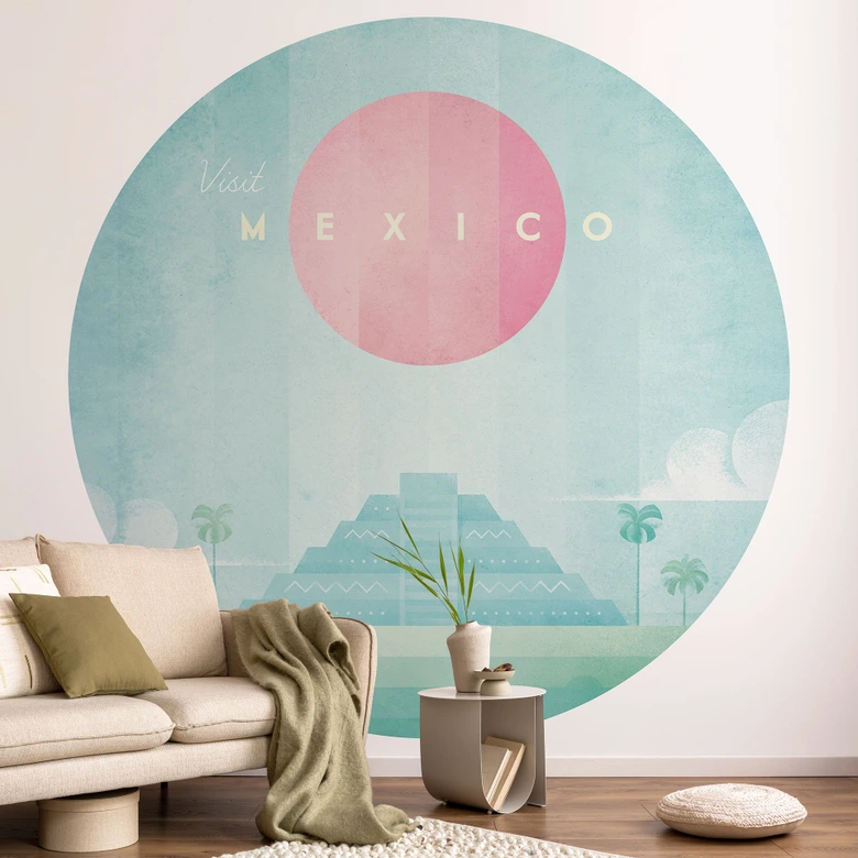 Fototapeta Świątynia Kukulcán w Chichén Itzá | Meksyk - Rivers - Okrągła - tapeta flizelinowa/tapeta flizelinowa samoprzylepna 