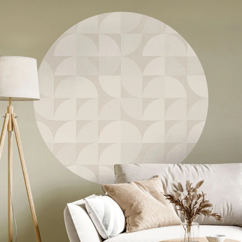 Wandtattoo Halbkreise im Retro-Stil - Bloomery Decor - Rund 
