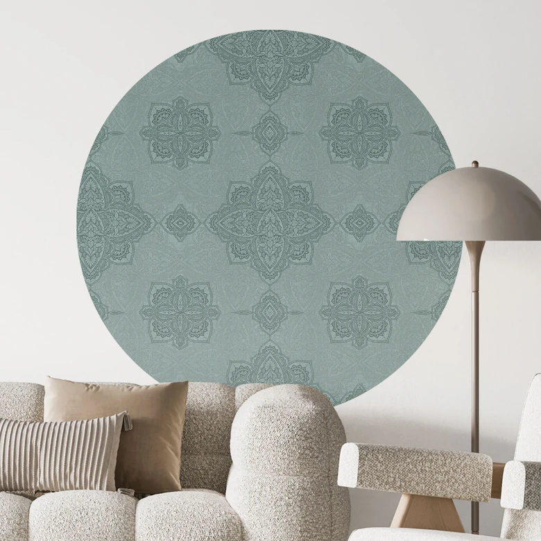 Wandtattoo Mandala-Muster Marrakesch Grün - Bloomery Decor - Rund 