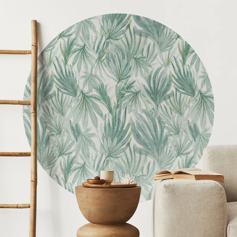 Wandtattoo Palmenblätter im Dschungel - Bloomery Decor - Rund 