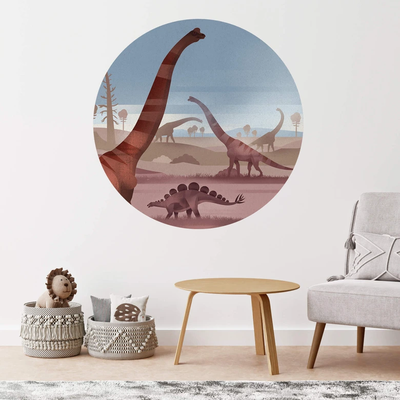 Wall Sticker Braun - I dinosaurernes land 