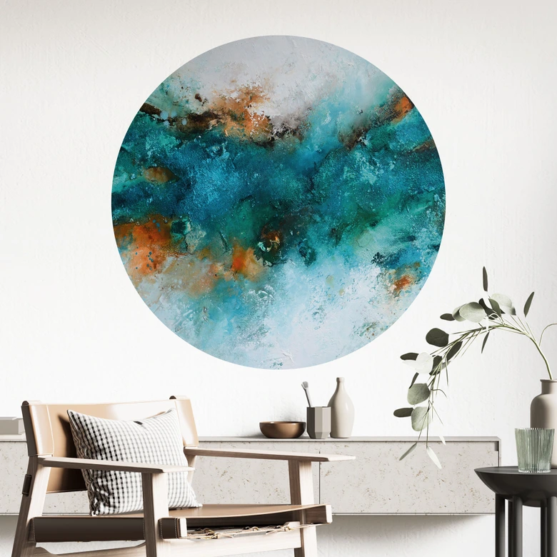 Wallsticker med fruset vatten - Fedrau - Rund 