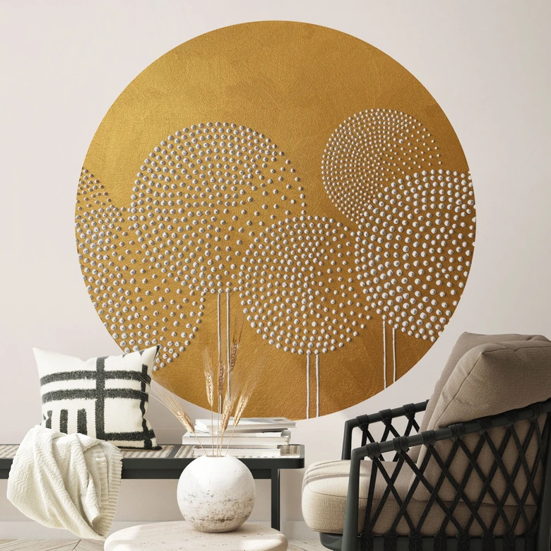 Sticker Mural Fleurs de perles blanches - Grande 
