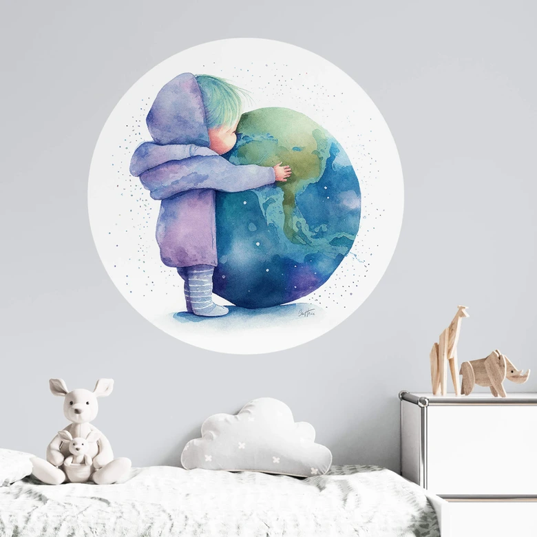 Muursticker Heine - Hugging Earth 