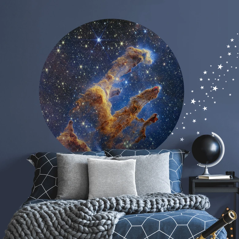 Wandtattoo James Webb Telescope - Pillars of Creation - Rund 